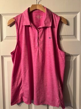 Vineyard Vines Pink Sleeveless Polo Tank Top